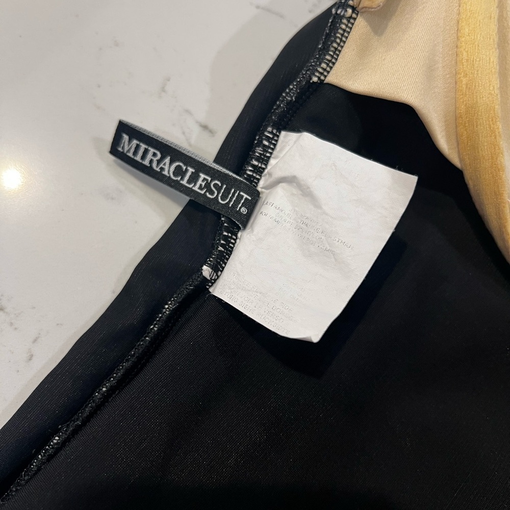 Miraclesuit Black and White Strapless One-Piece Swimsuit - Picture 7 of 14